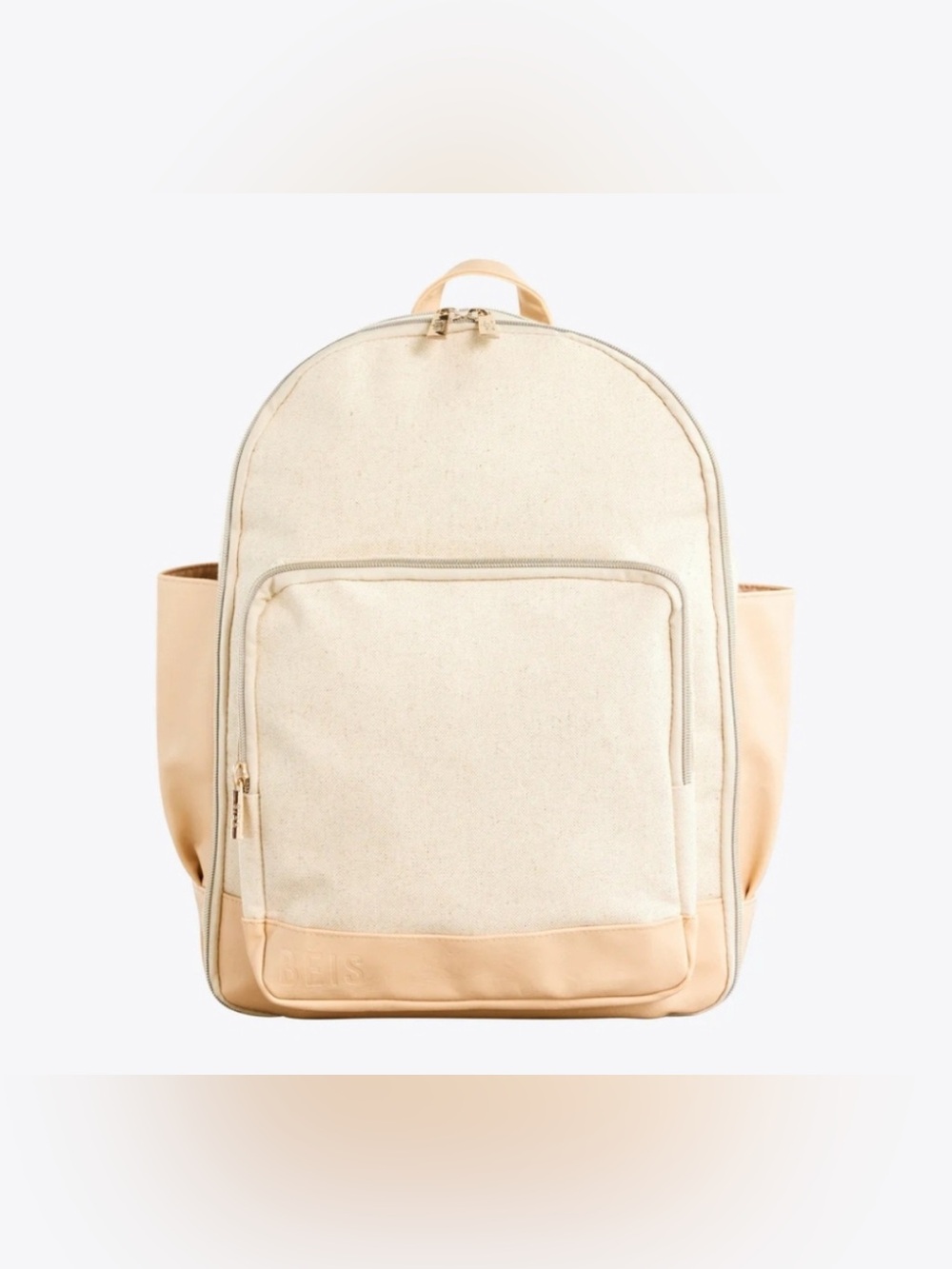 BÉIS Tan Backpack with Minimalist Design